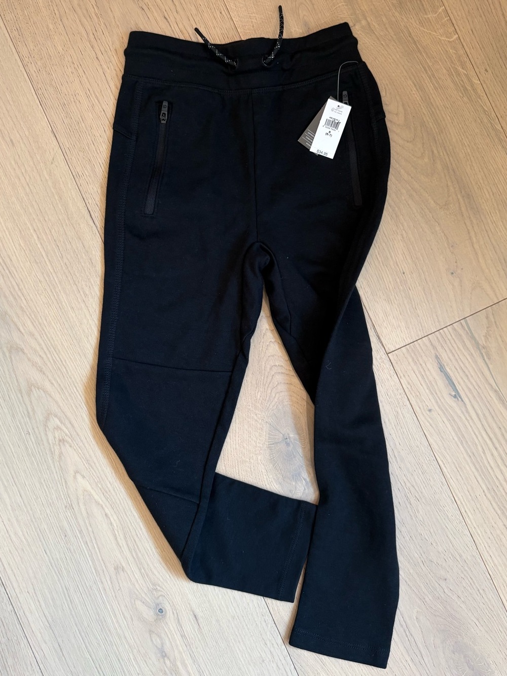 GAP Black Kids Jogger Sweatpants with Zip Pockets